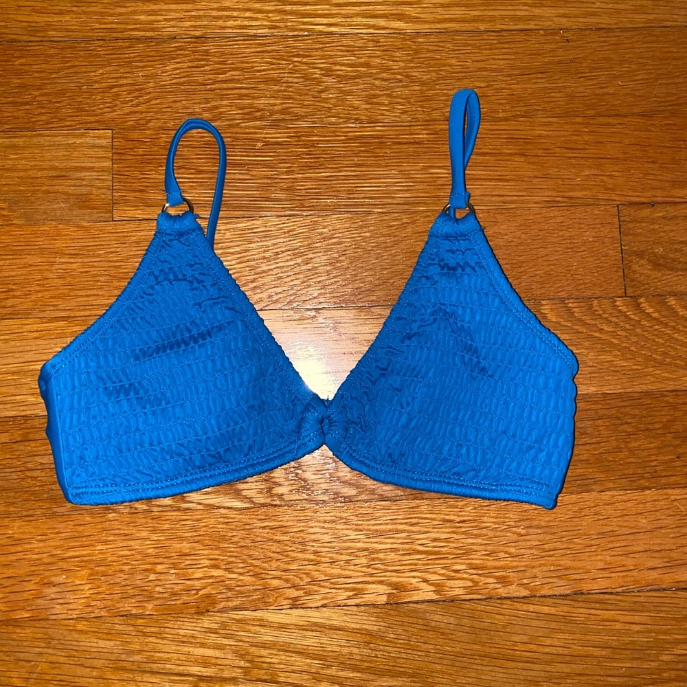 Blue bikini top